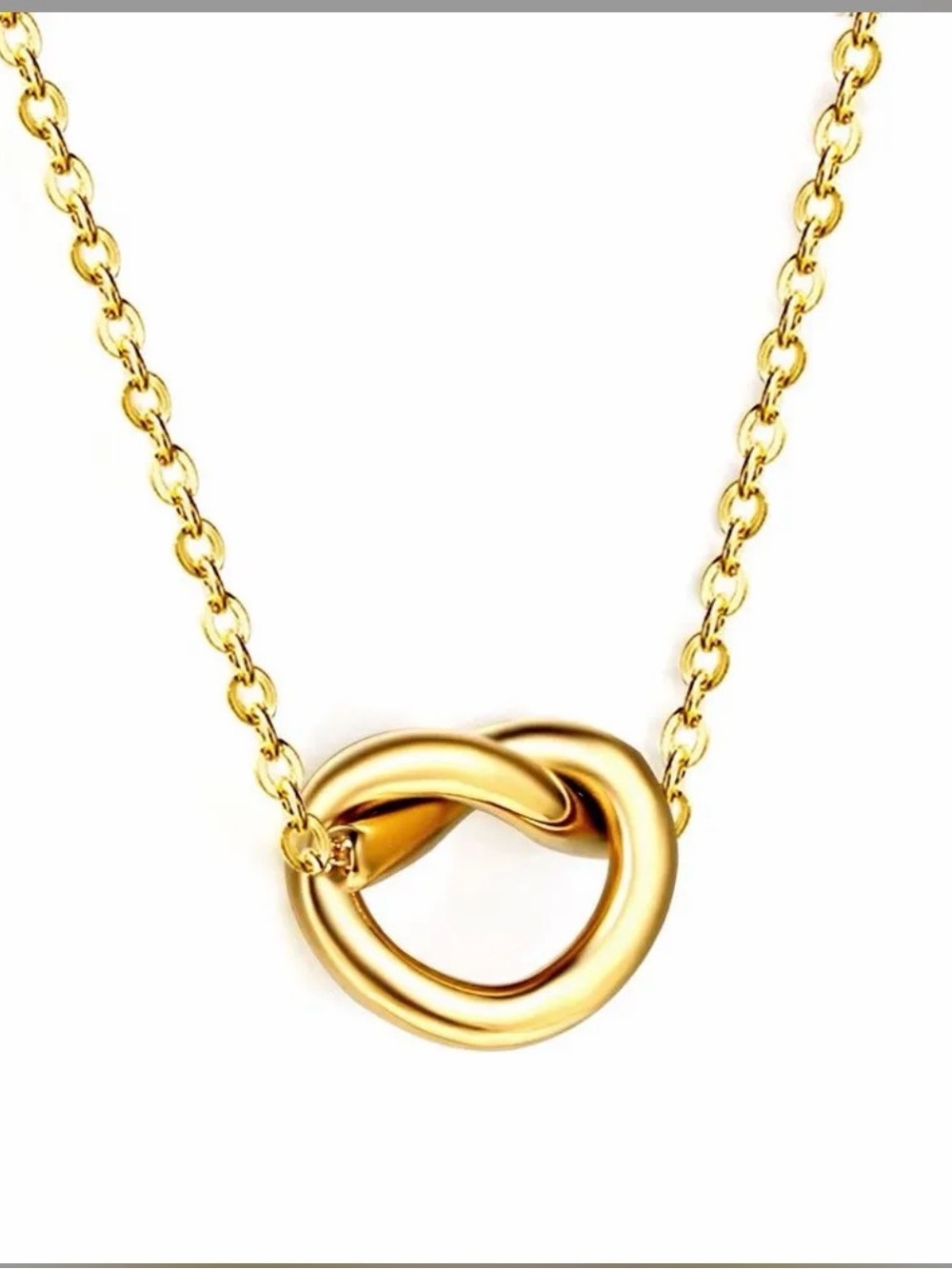 Gold Knot Pendant Necklace - Women's Jewelry